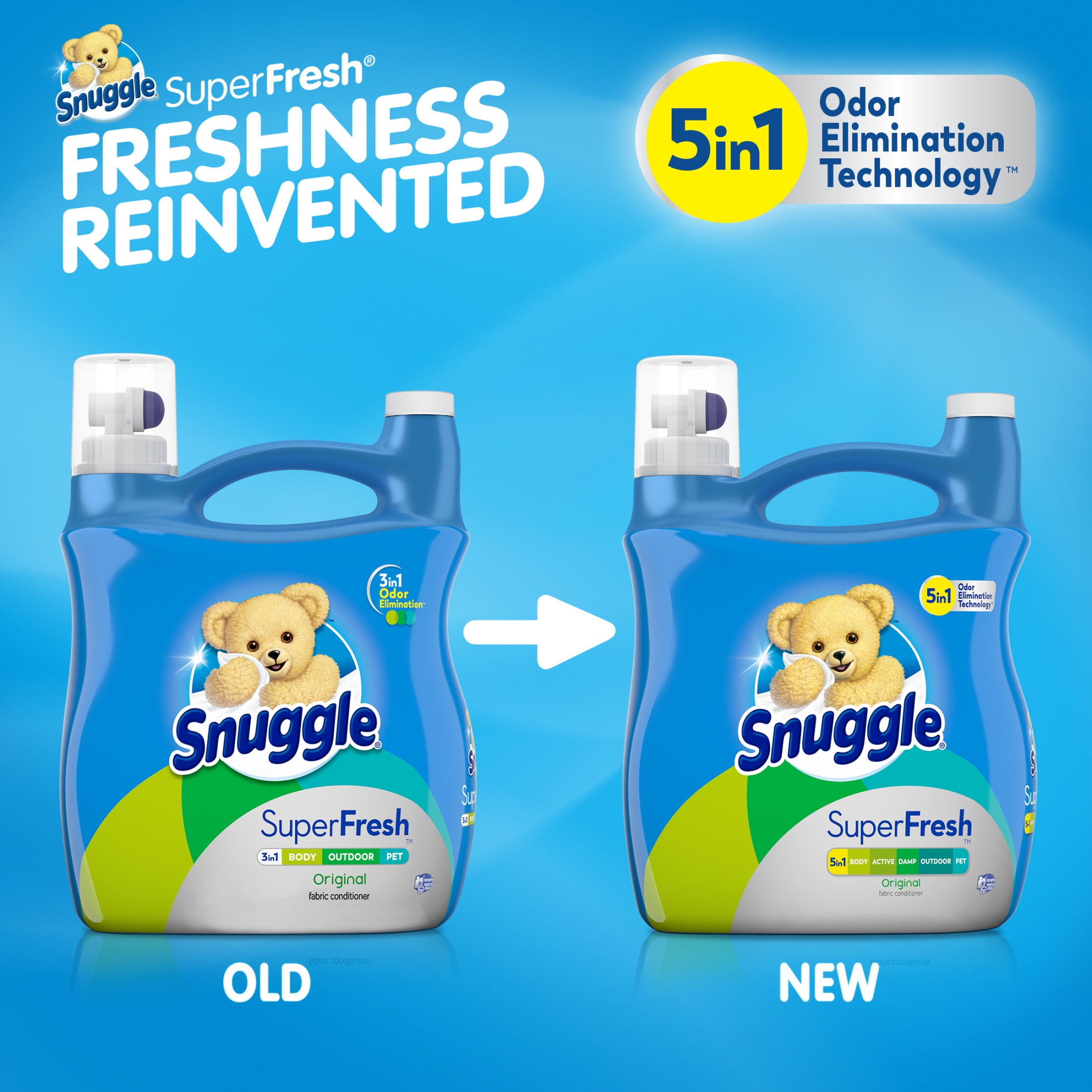 Snuggle Super Fresh Liquid Fabric Softener with Odor Eliminating Technology, Original, 140oz, 132 Loads