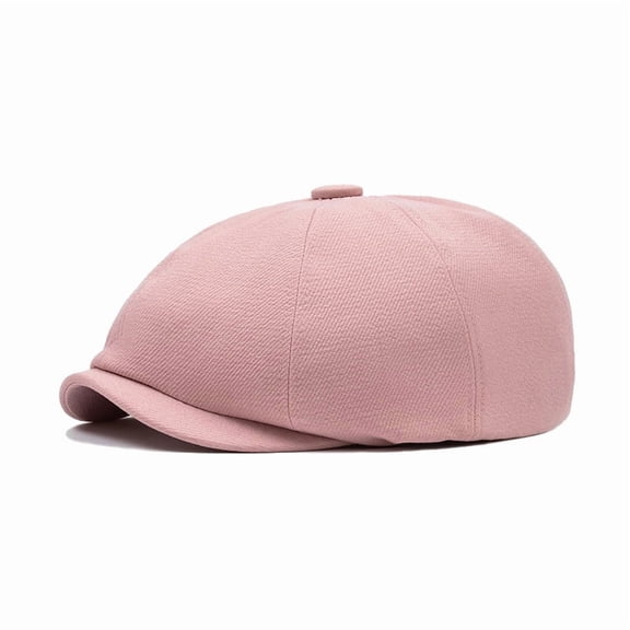 Men Women Canvas Octagonal Newsboy Hat Stretch Duckbill Ivy Beret Painter Cap