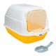 thumbnail image 1 of Arenero Cerrado Para Gato Con Pala Puerta Lab.G, Amarillo Blanco, 1 of 5