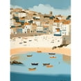 thumbnail image 1 of Small Boats in St Ives Bay Coastal Cityscape Large Wall Art Poster Print Thick Paper 18X24 Inch, 1 of 5
