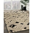 thumbnail image 2 of Ahgly Company Indoor Square Abstract Deep Peach Orange Oriental Area Rugs, 6' Square, 2 of 6