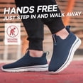 thumbnail image 2 of Sosenfer Men's Hands Free Slip on Sneakers Easy Wear Slip in Walking Shoes Breathable Lightweight Running Shoes Blue, 2 of 6