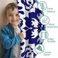 thumbnail image 3 of Blackout Kids Curtains,Blue and White Pioneer Flower Childrens Insulated Curtains Set Of 2,Bedroom Essentials,Toddler Room Decor 42x54in(106x137cm), 3 of 4