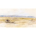 thumbnail image 2 of Edward Lear 24x15 Black Ornate Framed Double Matted Museum Art Print Titled: Gebel Serbal from Above Wadi Useit, Eygpt (1849), 2 of 5