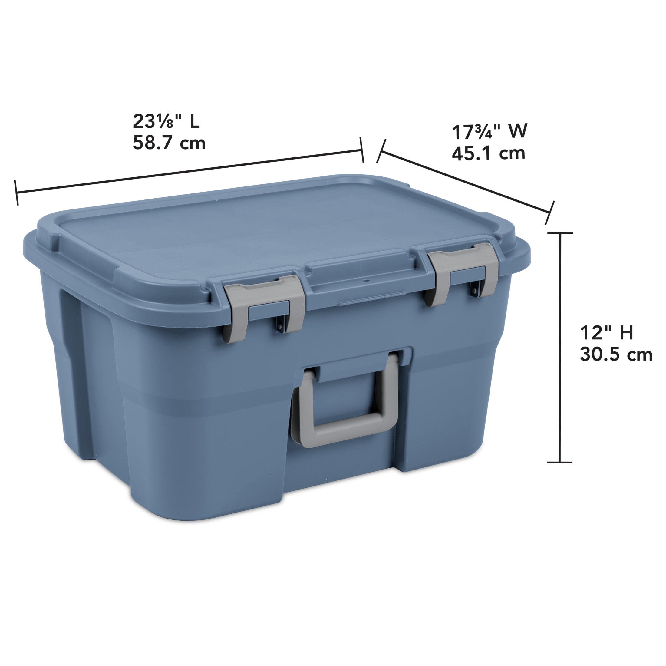 Sterilite 14 Gallon Footlocker Storage Bin, Heavy Duty Plastic Storage