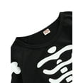 thumbnail image 4 of Qiylii Little Girl’s Skull Print Dress, Mesh Yarn Stitching Long Sleeve Dress, 4 of 6