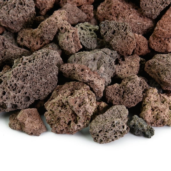 Red Lava Rock | 3/4" Volcanic Lava Rock for Fire Pits & Fireplaces | 10 Pounds