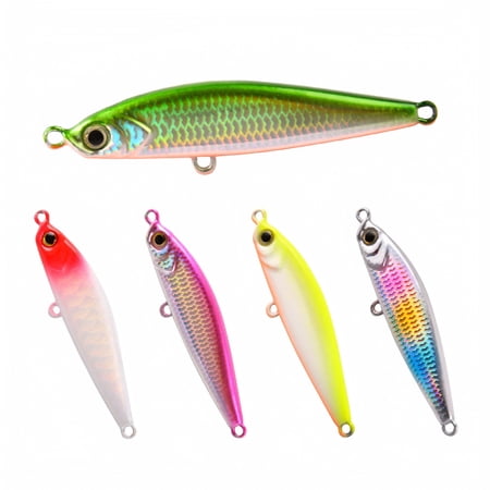 Izexuh 5 Pcs Long Cast Metal Jig Lure with Holographic Flash and Aerodynamic Sinking Jigging Spoon for Bass and Topmouth Culter Suitable for Offshore and Freshwater Fishing