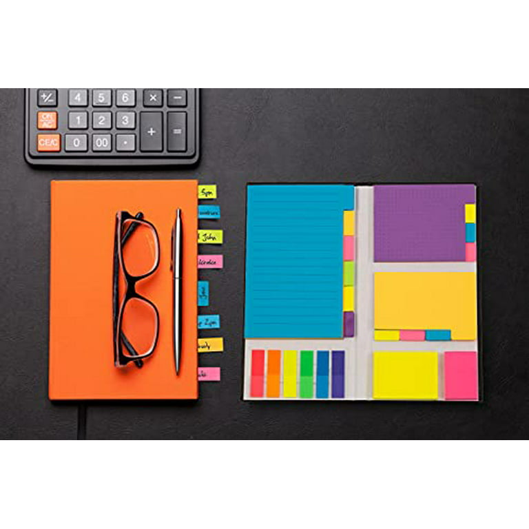 historisk udvikle elegant Sticky Notes Variety Set in a Padded Memo Book, 410 Pieces, Assorted Sticky  Tabs: Lined, Dotted & Blank Note Tabs, Small & Mini Sticky Notes & See  Through Page Markers, by Better