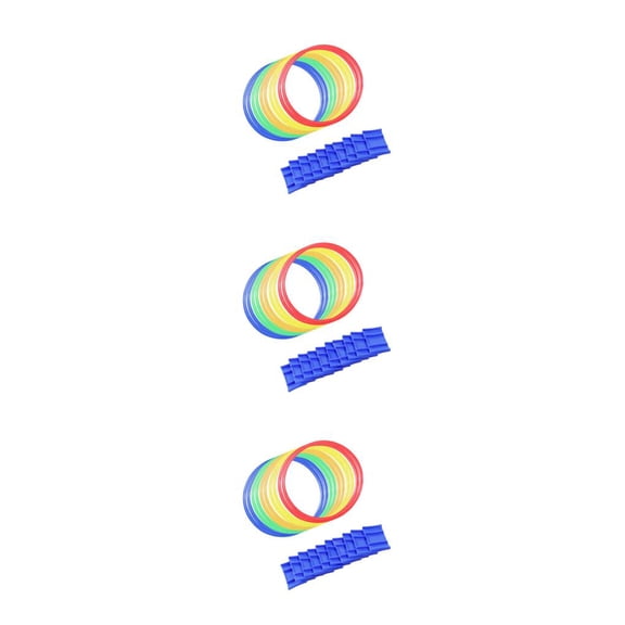 Vogacara 10Pc Kindergarten Teaching Aid Sport Hopscotch Game Fun Ring Jumping Type1 NO1