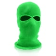 thumbnail image 2 of Gaukiv Unisex Knit Full Face Covers Warm Stretch Fit Breathable Mesh Design Outdoor Winter Skiing Cycling Sports Headgear Fluorescent Green, 2 of 4