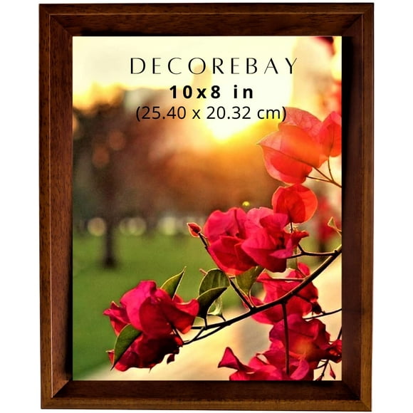 Decorebay Home Solid Wood Single Photo Display Picture Frames - Black Brown