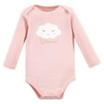 thumbnail image 3 of Hudson Baby Infant Girl Cotton Long-Sleeve Bodysuits, Dreamer, 3-6 Months, 3 of 5