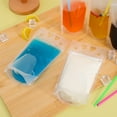 thumbnail image 6 of HERFIER 50 Clear Drink Pouches w/ Straws - Love Pattern Juice Containers for Adults, 6 of 8