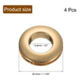 thumbnail image 2 of Ojales de Tornillo de Aleación de Zinc Uxcell, Anillos Metálicos de 1/2" para Conectores de Asa de Bolsa de Cortina (Dorado), 2 of 5