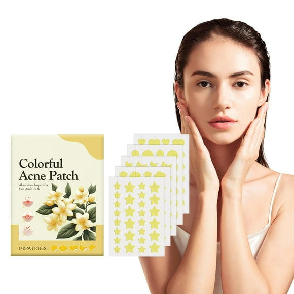 Riforla Facial Patch 140pcs Hydrocolloid Patch Star Patch Tool Set Facial Skin Care Products Beauty Tools Yellow
