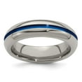 thumbnail image 6 of Edward Mirell Titanium Blue-Anodized Center 6mm Band, 6 of 7