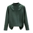 thumbnail image 4 of SELONE Thermal Underwear for Women Dralon Shirt High Neck Long Sleeve Tops Soild Tight Bottom Pullover Clothes Green, 4 of 8