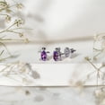thumbnail image 4 of Rosec Jewels Natural Amethyst Turtle Earrings for Women - February Birthstone Earrings - Ready to Gift for Birthday, 925 Sterling Silver, 4 of 9