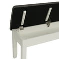thumbnail image 6 of Kesten Farmhouse Dining Bench with Storage, Vanilla White Base with Rustic Taupe Fabric, 6 of 21