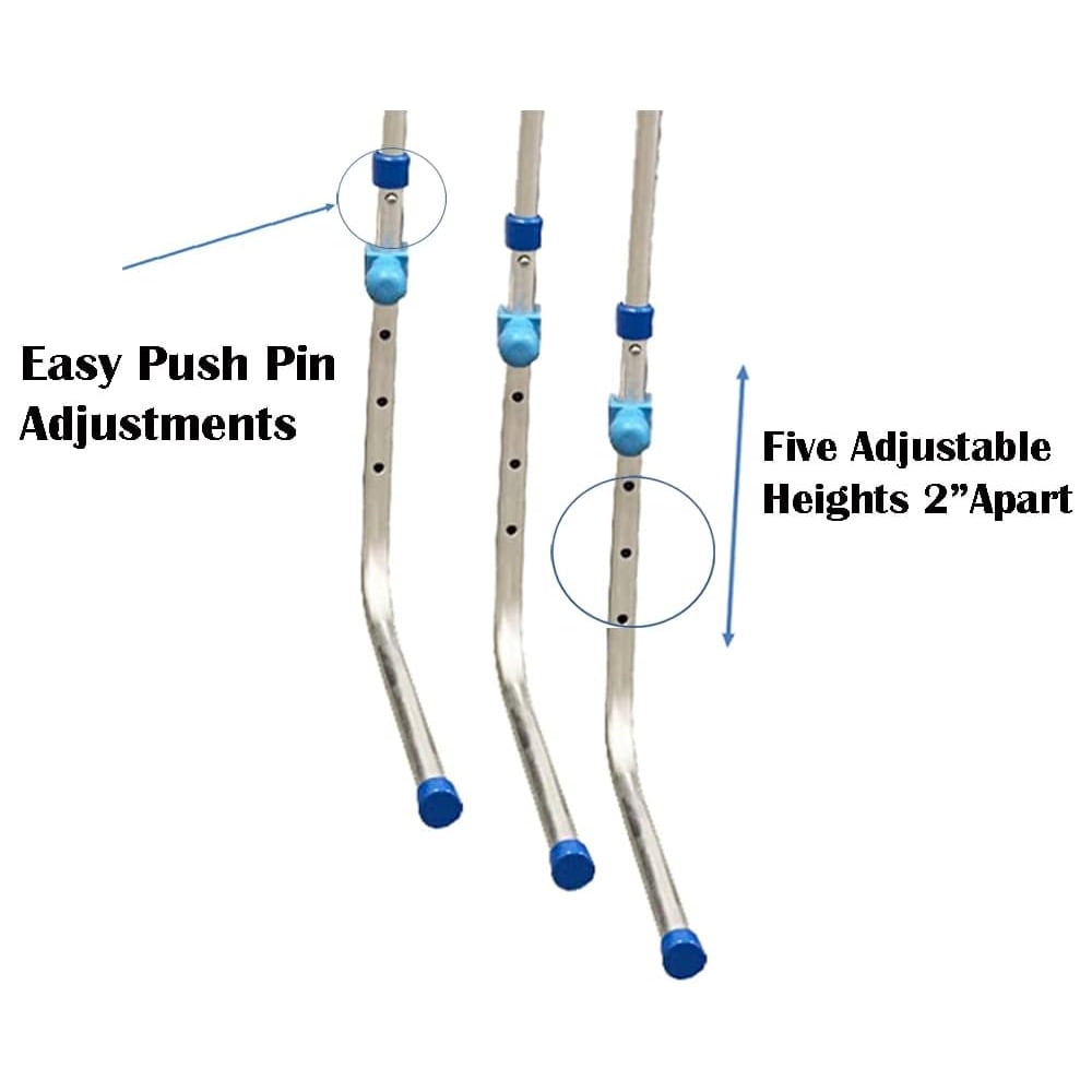 AMBER Track and Field Self Return Aluminum Hurdle Midi Adjustable from 23" to 34" (Set of 3)