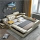 thumbnail image 2 of Linlamlim Tech Smart Bed 2 People - King Size Multifunctional Ultimate Bed Frame Queen with Genuine Leather,Bluetooth Speaker My Lux Decor Round, 2 of 7