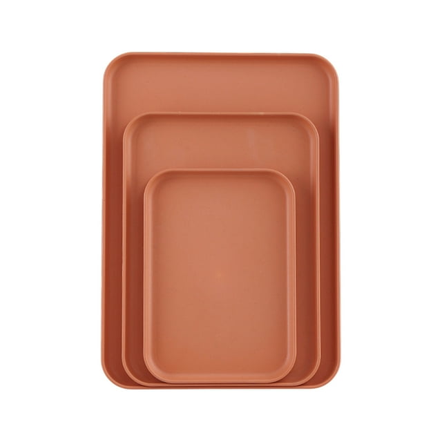 Tea Cup Set Rectangle Tray Large, Medium and Small Three Sets of Household Plates Place Tea Cups and Dinner Plates Place Snack Platesplastic Dinner Plates
