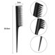 thumbnail image 2 of 3 Piece Triple Teasing CombRat Tail Combs For WomenTool Structure Tease Layers Rattail CombRat Tail Comb (black), 2 of 5