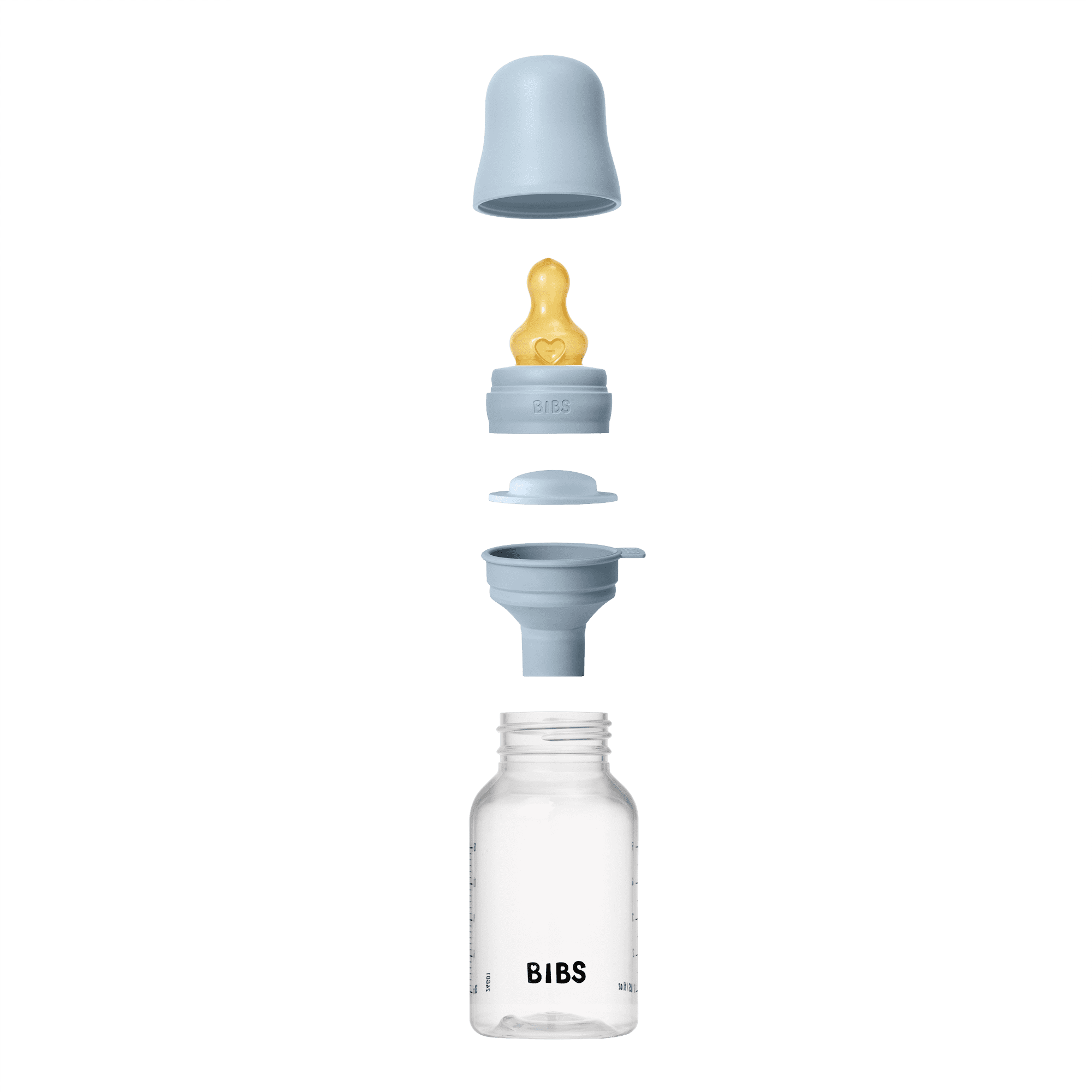 BIBS Baby Bottle with Slow Flow Latex Nipple, 5oz, Blue photo 2