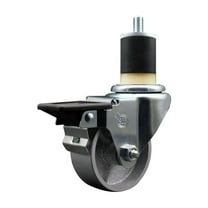 3 Inch Semi Steel Swivel 1-7/8 Inch Expanding Stem Caster with Brake SCC