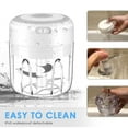 thumbnail image 5 of Electric Mini Garlic Chopper, Portable Food Processor, Vegetable Chopper Onion Mincer, Cordless Meat Grinder with USB Charging for Vegetable, Pepper, Onion, Baby Food, Seasoning, Nuts (BPA-Free), 5 of 7