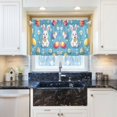 thumbnail image 5 of Yayeee Kitchen Curtains Tier Pair Light Filtering 27"x36" Rod Pocket Short Cafe Window Panel, Easter Bunny Pattern, 5 of 7
