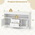 thumbnail image 3 of Costway Kids Toy Storage Organizer Wooden Children Bookshelf Storage Chest with Open Shelf White, 3 of 10