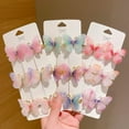 thumbnail image 3 of 3 Pairs Colorful Chiffon Artificial Butterfly Hair Clip Hair y For Girls T, 3 of 9
