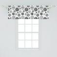 thumbnail image 2 of Ambesonne Abstract Window Valance, Circular Doodles Dots, 54" X 18", Black White, 2 of 3