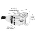 thumbnail image 7 of DALIX Unisex Small Fanny Pack Waist Pouch S XS Size 24 to 31 in White, 7 of 7