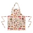 thumbnail image 2 of Red Mushroom Insect Light Pattern Apron-Garden Aprons for Women with Pockets-Cotton Linen Waterproof Kitchen Cooking Gardening Aprons Adjustable for Kitchen,Cooking,BBQ and Salon 33x27 Inch, 2 of 7