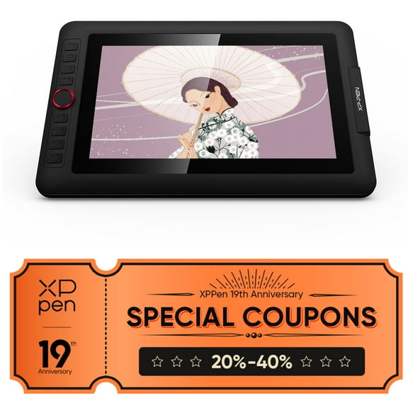 XP-PEN Graphic Drawing Tablet Artist 12 Pro 11.6 Inch Drawing Monitor 1080P Display Tilt Battery-Free Stylus 8192 Levels Pressure