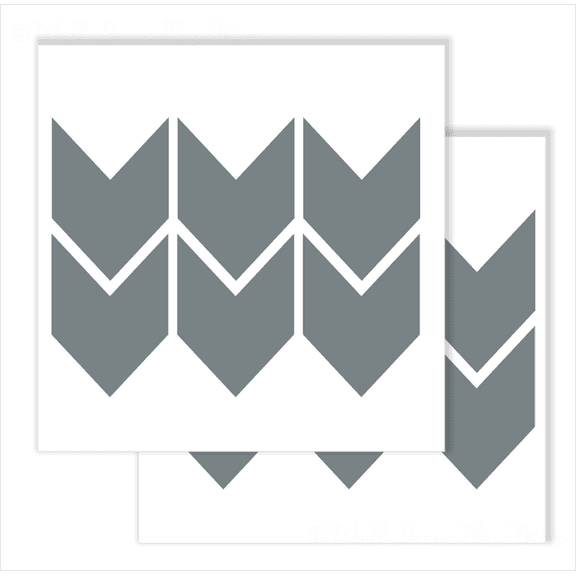 Wall Decal Wall Vinyl Sticker Arrows Simple Peel-N-Stick Modern Wall Décor, 12PC, 4x5 Each, Storm Gray