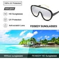 thumbnail image 5 of FEISEDY Oversized One Piece Sunglasses Women Men Fahion Siamese Lenses Retro Design B2580, 5 of 13