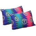 thumbnail image 1 of 100% Jersey Knit Cotton, 2 Standard Pillow Case-Peace Zig Zag, 1 of 1