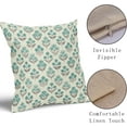 thumbnail image 4 of Blue Green Block Print Pillow Covers 18x18 Inch Set of 2, Vintage Floral Decorative Throw Pillow Cases Boho Cushion Covers Rustic Decoration Gift Farmhouse Sofa Couch Bed Decor, 4 of 6