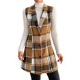 thumbnail image 6 of Hvyesh Flannel Vest for Women 2025 Fall Plaid Fleece Gilet Lightweight Long Elegant Jacket with Pockets, 6 of 6