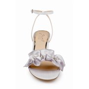 Jewel Badgley Mischka Desirie Ruffle Block Heel Sandal