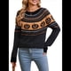 thumbnail image 1 of Suéteres de Mujer de Larga con Cuello Redondo, Bonitos y Casuales de Punto. Negro XL, 1 of 10