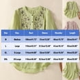 thumbnail image 3 of Ounisa Shirts for Women Summer Embroidered Cotton Linen Blouse 3/4 Sleeve Stand Up Collar Top Vintage Boho Causal Button Shirt, 3 of 9