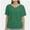 Green, variant on Womens Short Sleeve V Neck Dolman Tops with Side Shirring Loose Fit Shirts
