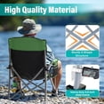thumbnail image 3 of BN-LINK Oversized Folding Camping Chair, Heavy Duty Support 400 Lbs Portable Padded Arm Chair with Cup Holder and Side Pocket, for Beach, Fishing, Outdoor Activities, 3 of 6