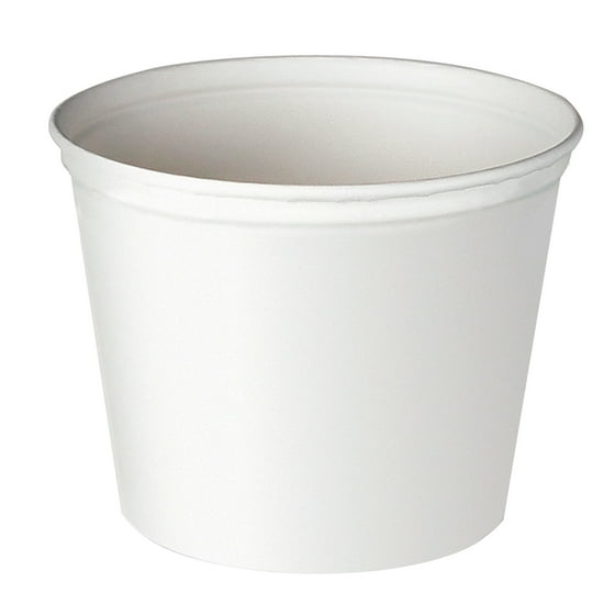 SOLO Cup Company 165 Oz Double Wrapped Unwaxed Paper Buckets, White, 100 count