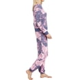 thumbnail image 4 of Ensembles de Pyjamas Deux Pièces à Taille Élastique Teints Demi-Manches pour Femmes, 4 of 7